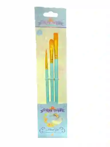 Set De Pinceles X 3 Unidadesgo-0457 Azul