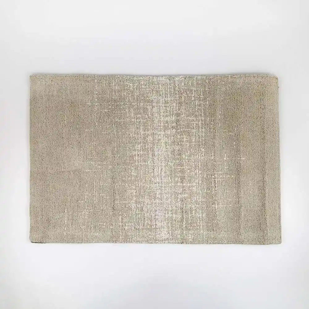 Tapete Expressions Pie De Cama Antique 90x60cm Marfil 100% Algodon