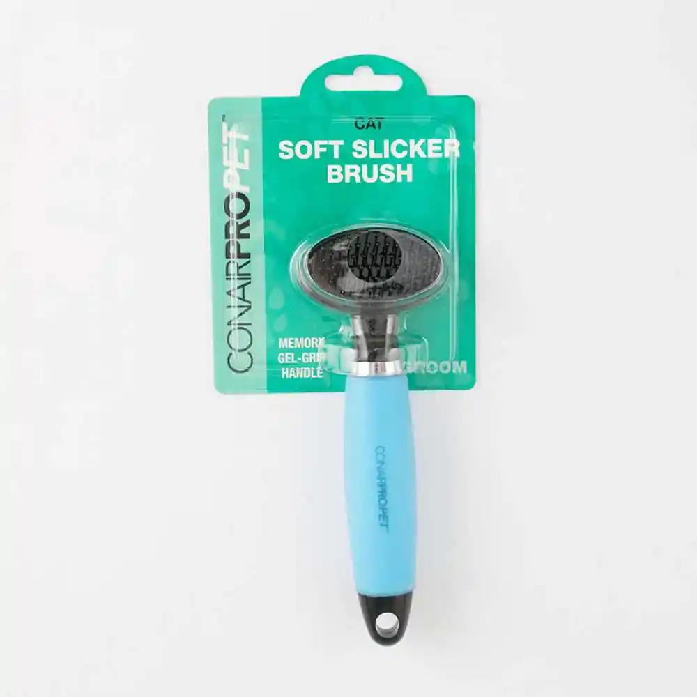 Cepillo Gato Conairpet Cerda Suave 17cm Azul