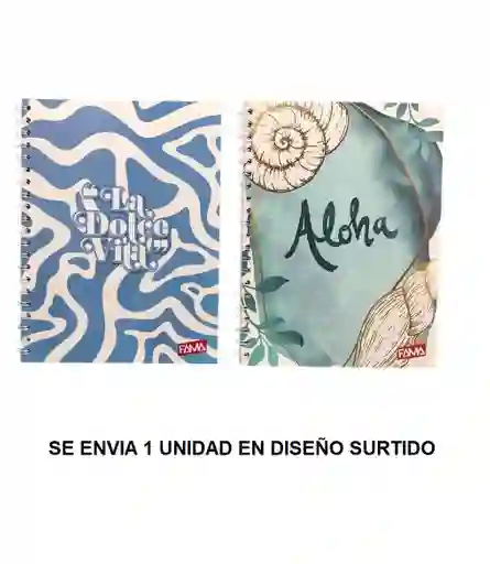 Cuaderno Argollado 80 Hojas Rayado Para Mujer Tonos Pasteles