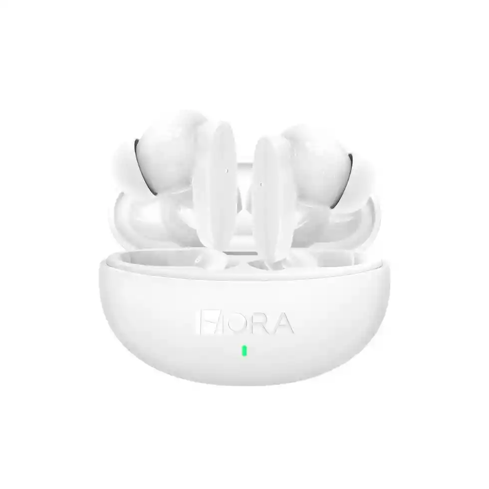 Auriculares In-ear Inalámbricos 1hora Bluetooth Aut205 Blanco Con Luz Led
