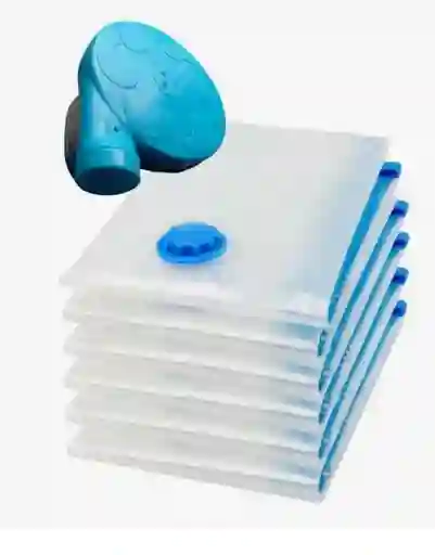 Kit 5 Bolsas Ahorradoras De Espacio 30x37 + Bomba Eléctrica