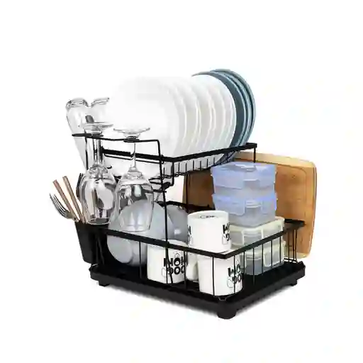 Escurridor Inoxidable Platero 2 Niveles Gran Capacidad