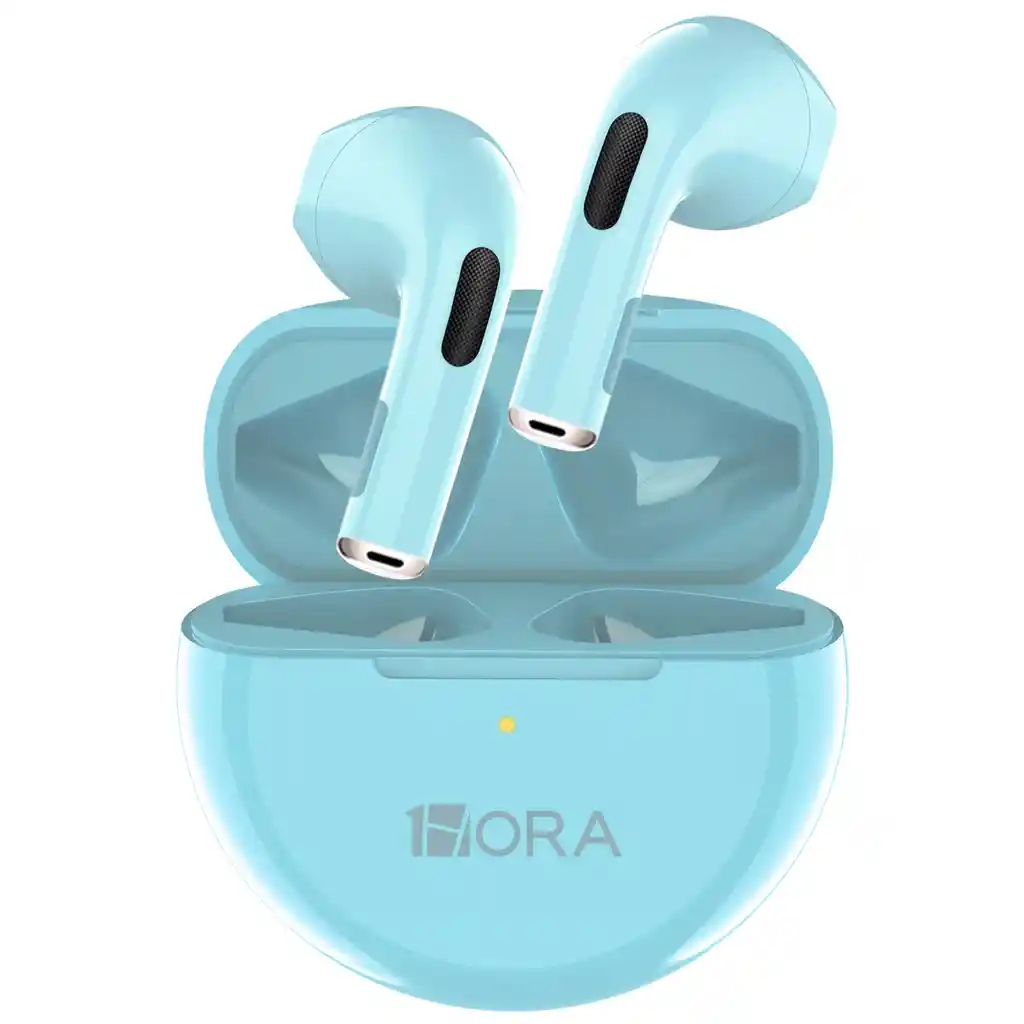 Audífonos Inalámbricos 1hora Aut119 | Azul Claro – Sonido Envolvente Y Carga Rápida