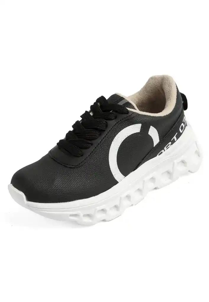 Tenis Mujer Negro Talla 38 Tellenzi 2085