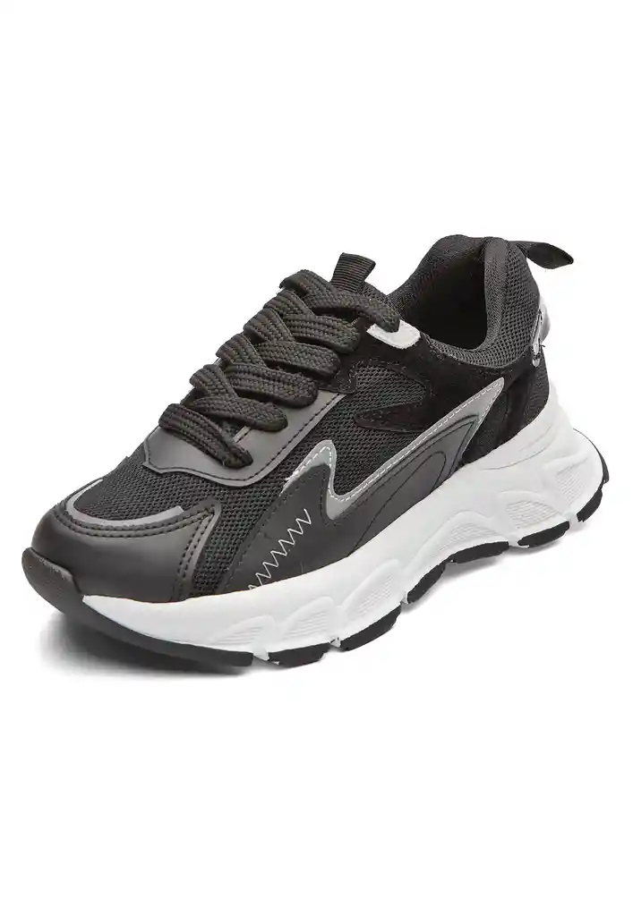 Tenis Mujer Negro Talla 37 Tellenzi 2082