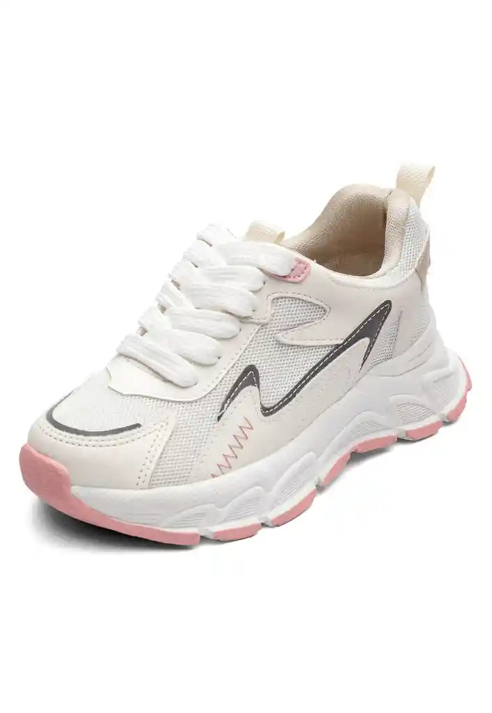 Tenis Mujer Marfil-nude Talla 35 Tellenzi 2082