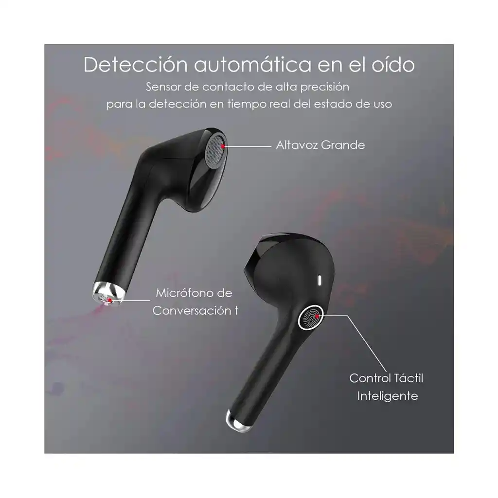 Audífonos Inalámbricos 1hora Auriculares Bluetooth Aut201 | Negro