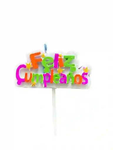 Vela Para Torta De Cumpleaños Letreto Feliz Cumpleaños Para Tortas