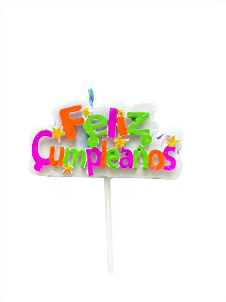 Vela Para Torta De Cumpleaños Letreto Feliz Cumpleaños Para Tortas
