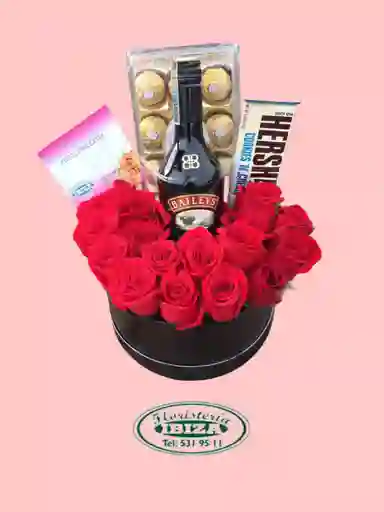 Caja De Rosas Y Baileys