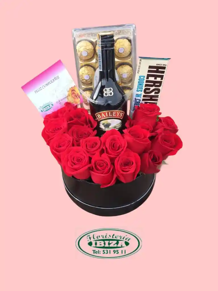 Caja De Rosas Y Baileys
