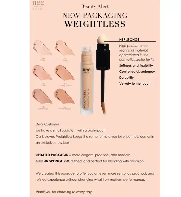 Corrector Liquido Nee Weightless Sand N1