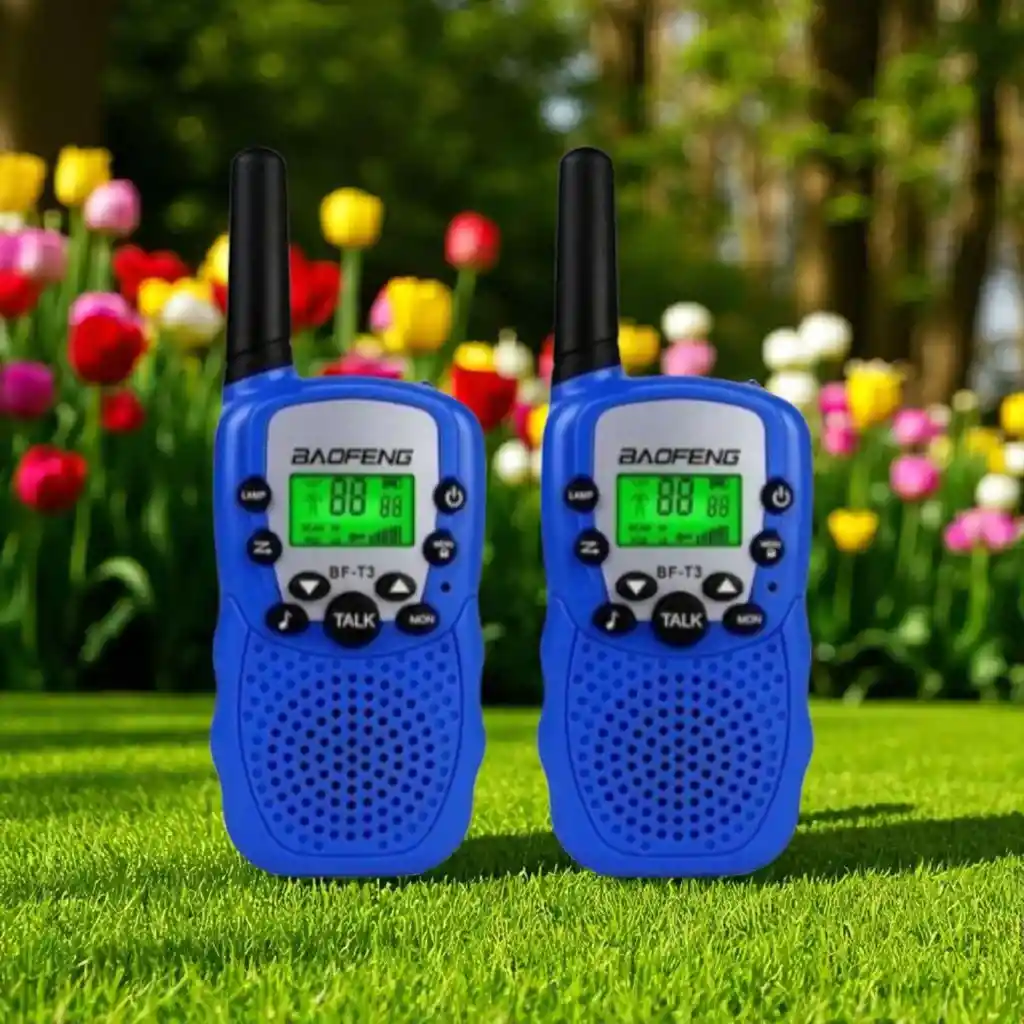 Radios Mini Walkie Talkie Baofeng Bf-t3 X2 Unidades (color Azul)