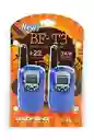 Radios Mini Walkie Talkie Baofeng Bf-t3 X2 Unidades (color Azul)