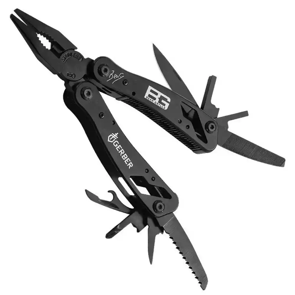 Alicate Multiherramienta Desarmador Pinza Acero Inoxidable Gerber Con Adaptadores Adicionales