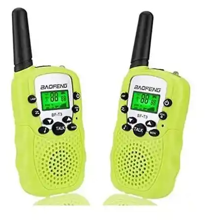 Radios Mini Walkie Talkie Baofeng Bf-t3 X2 Unidades (color Verde)