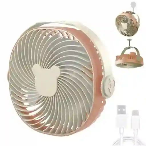 Mini Ventilador De Escritorio Usb Rosado - Frescura Portátil Para Cualquier Espacio | Klw-f9