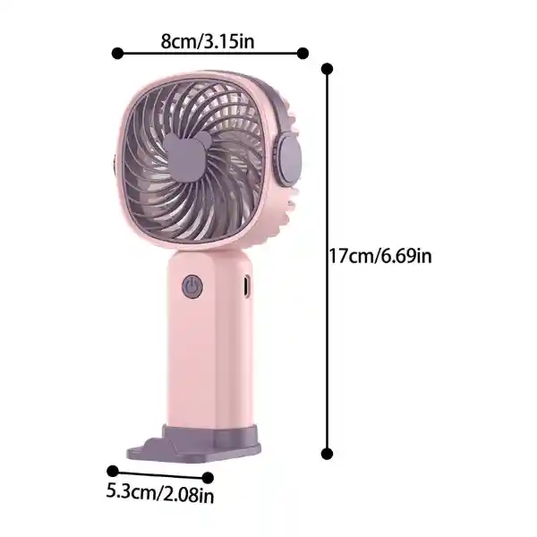 Ventilador Portátil Plegable | Rosado – Tu Mejor Aliado Contra El Calor, En Cualquier Lugar | Klw-f8