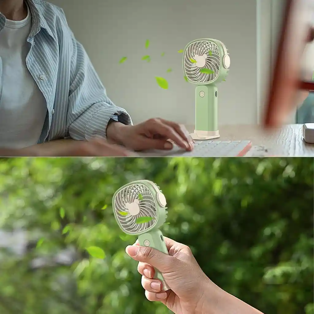 Ventilador Portátil Plegable | Verde – Tu Mejor Aliado Contra El Calor, En Cualquier Lugar | Klw-f8