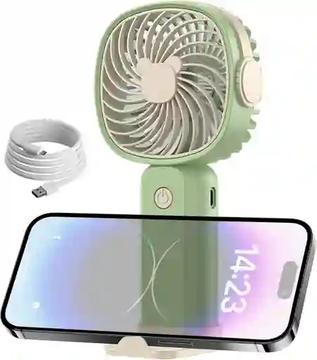 Ventilador Portátil Plegable | Verde – Tu Mejor Aliado Contra El Calor, En Cualquier Lugar | Klw-f8