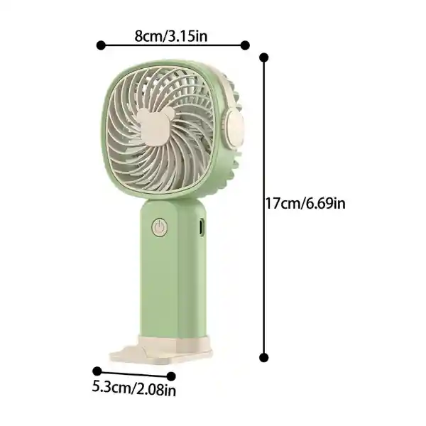 Ventilador Portátil Plegable | Verde – Tu Mejor Aliado Contra El Calor, En Cualquier Lugar | Klw-f8