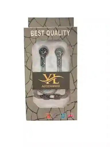 Audifonos De Cable Marca Yl Para Celular Android Colores Azul Y Gris