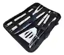 Kit Asador X6 Piezas Estuche Negro