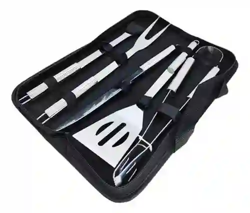 Kit Asador X6 Piezas Estuche Negro