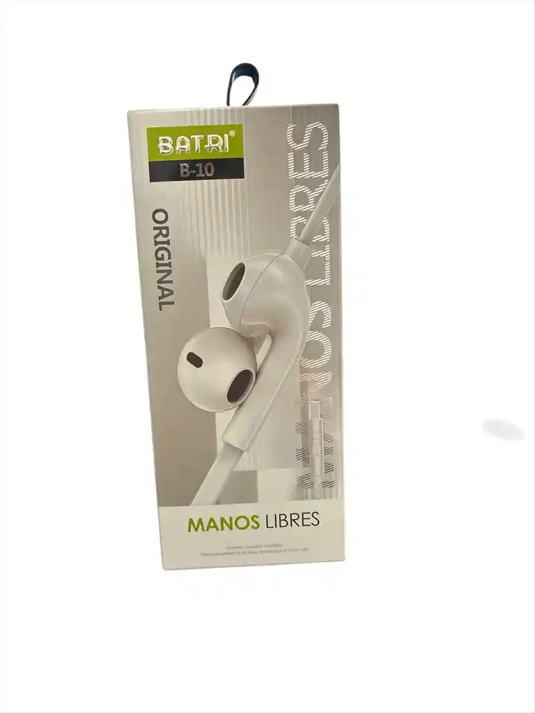 Audifonos De Cable Marca Batri B-10 Para Celular Android Colores Disponibles Negro, Blanco Y Azul