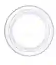 Plato 26 Cms Blanco Borde Plateado