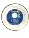 Plato 26 Cms Blanco Borde Plateado