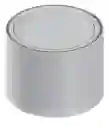 Plato 26 Cms Blanco Borde Plateado