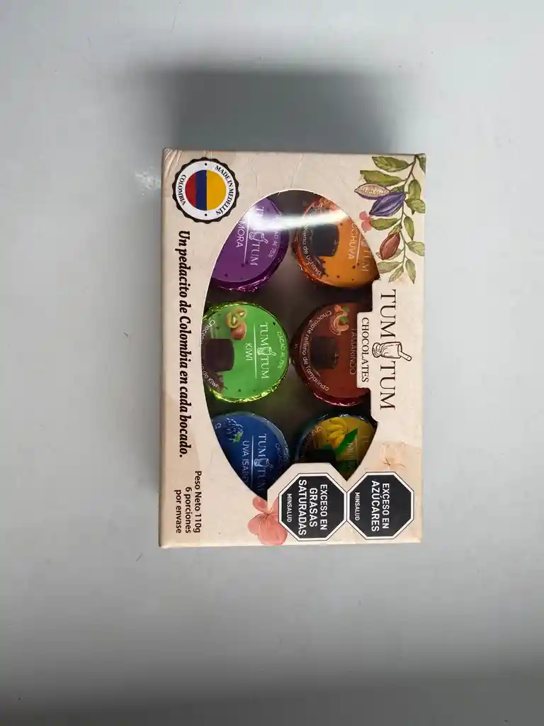Chocolate 75% Vegano Caja X 6 Unidades Marca Tum Tum