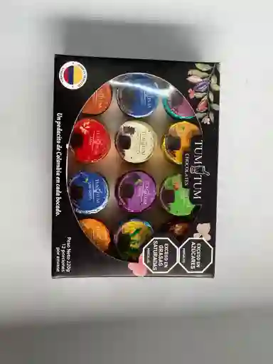 Chocolate 75% Vegano Caja X 12 Unidades Marca Tum Tum