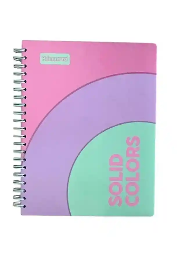 Cuaderno 5 Materias De Mujer Argollado Primavera