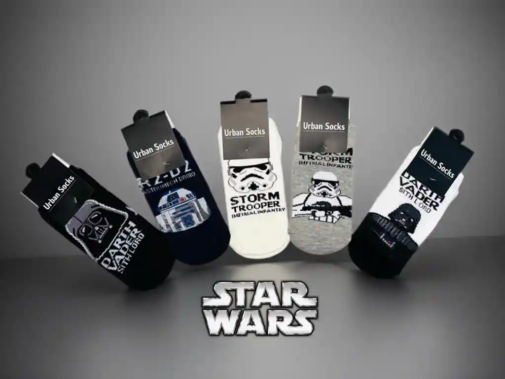Medias Tobilleras Star Wars Darth Vader Blanca