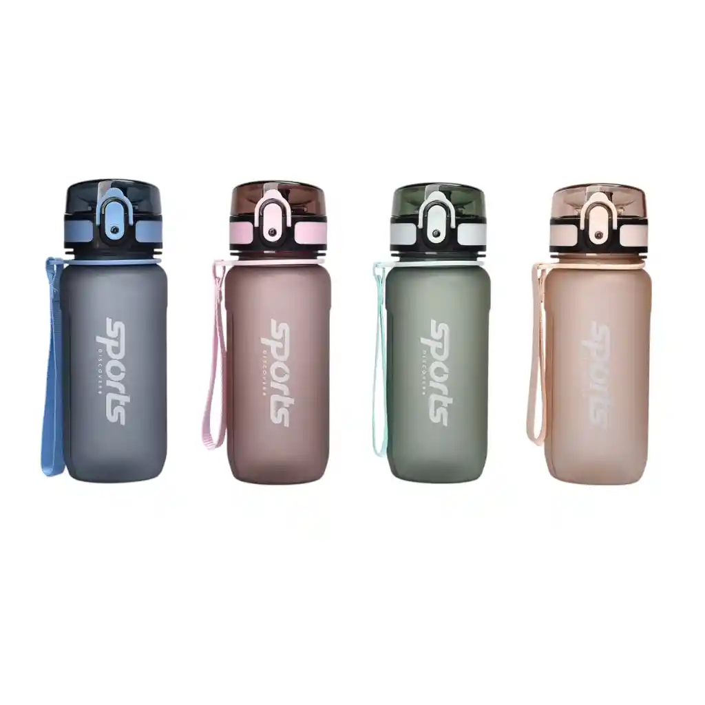 Botella De Agua 400ml Plastica Dim:6x6x18