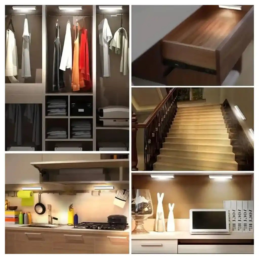 	 Tubo Lampara Luz Led Sensor De Movimiento Recargable