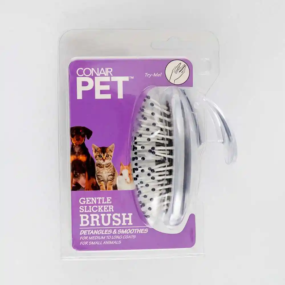 Cepillo Conairpet Ergonomico 10cm Morado Plastico