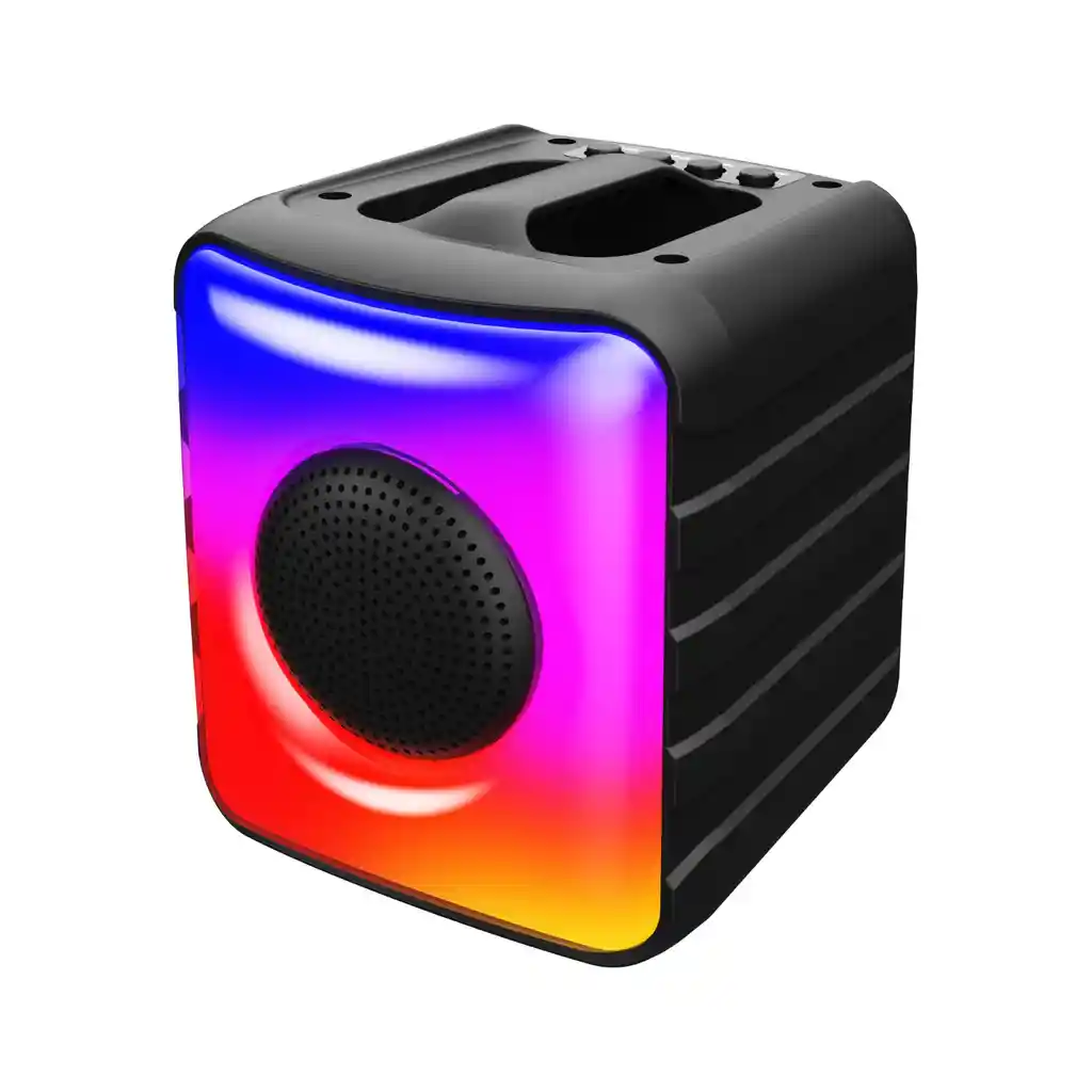 Parlante Jbk-1402 Bluetooth 5.0 | 8w, Usb/sd, Entrada Para Micrófono + Luces Led Rgb - (22x26cm)