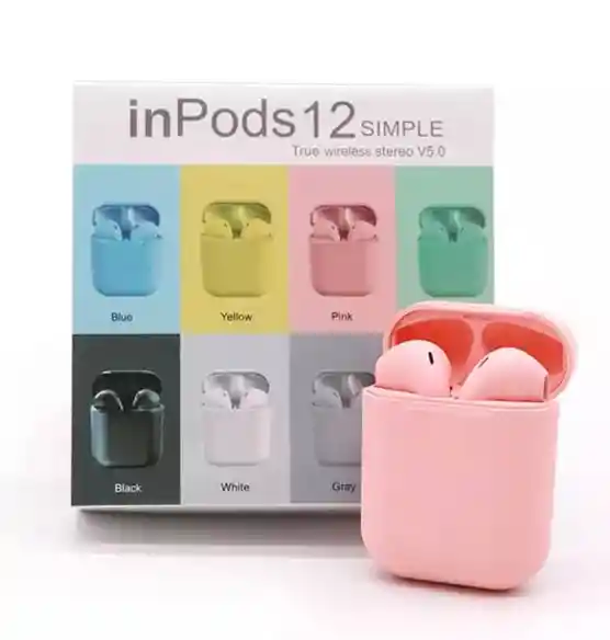Audifonos Inalambricos Inpods 12 Para Celular Android Ios Colores Disponibles Morado, Azul, Blanco Y Negro