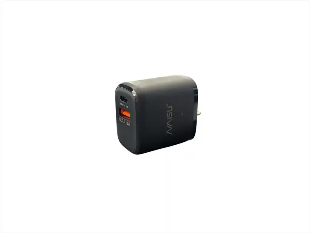 Cargador De Pared Doble Proposito 2 En 1 Tipo C Y Tipo Usb De 38w Carga Rapida Marca Naisu