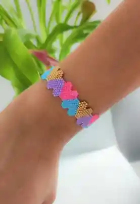Pulsera Corazones Miyuki