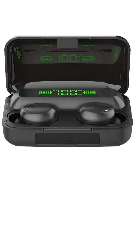 Audífonos Inalambricos Bluetooth F9-5 Tsw Powerbank Batería Color Negro