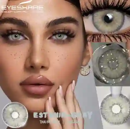 Lentes De Contacto Color Gris Verdoso Halloween Estonia Gray