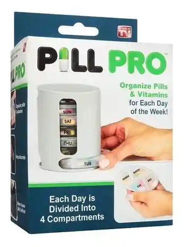 Pastillero Semanal Organizador De Pastillas 7 Días Pill Pro