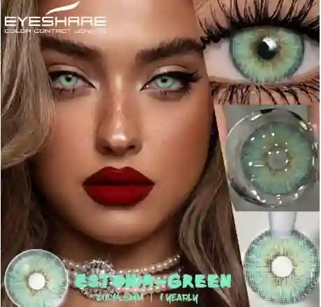 Lentes De Contacto Color Verde Claro Halloween Estonia Green