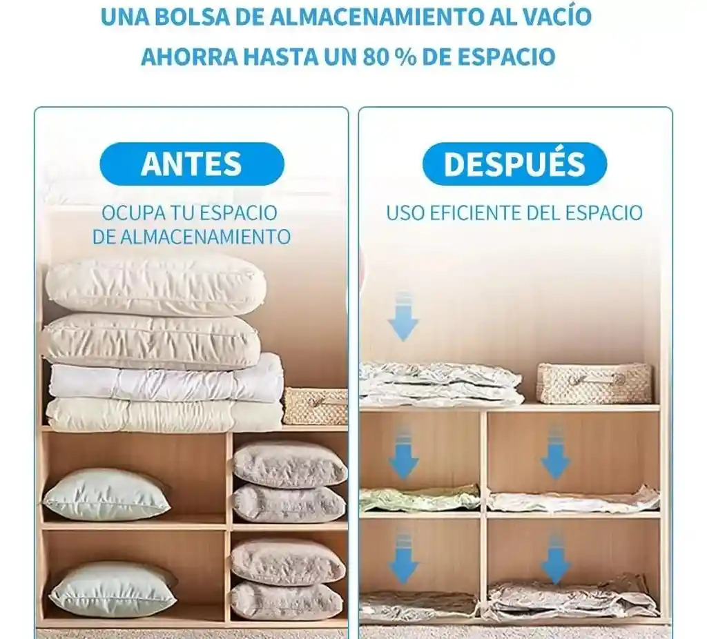 Set X5 Bolsas Valija Vacío Ropa Acolchado Viaje Aspi Bomba Levys Bazar