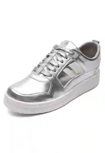 Tenis Mujer Plata Talla 38 Tellenzi Nova